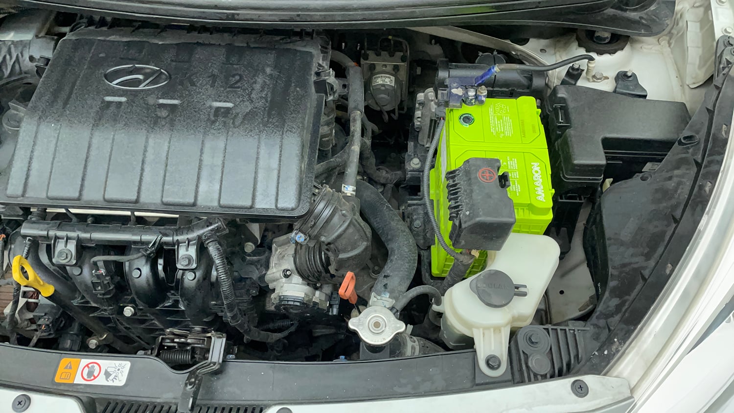 Used 2018 Hyundai Grand i10 Sportz AT 1.2 Kappa VTVT Petrol Automatic engine ENGINE LEFT SIDE VIEW