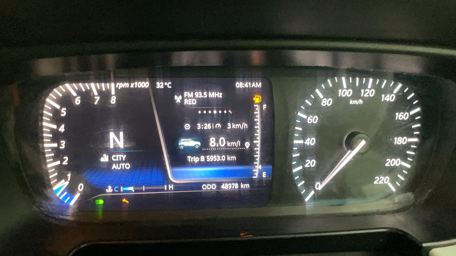 Used 2022 Tata Punch Creative Dual Tone AMT Petrol Automatic interior CLUSTERMETER VIEW