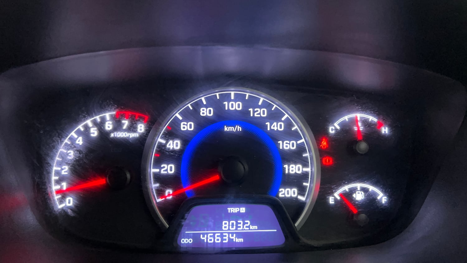 Used 2019 Hyundai Grand i10 Sportz 1.2 Kappa VTVT CNG (Outside Fitted) Cng Manual interior CLUSTERMETER VIEW