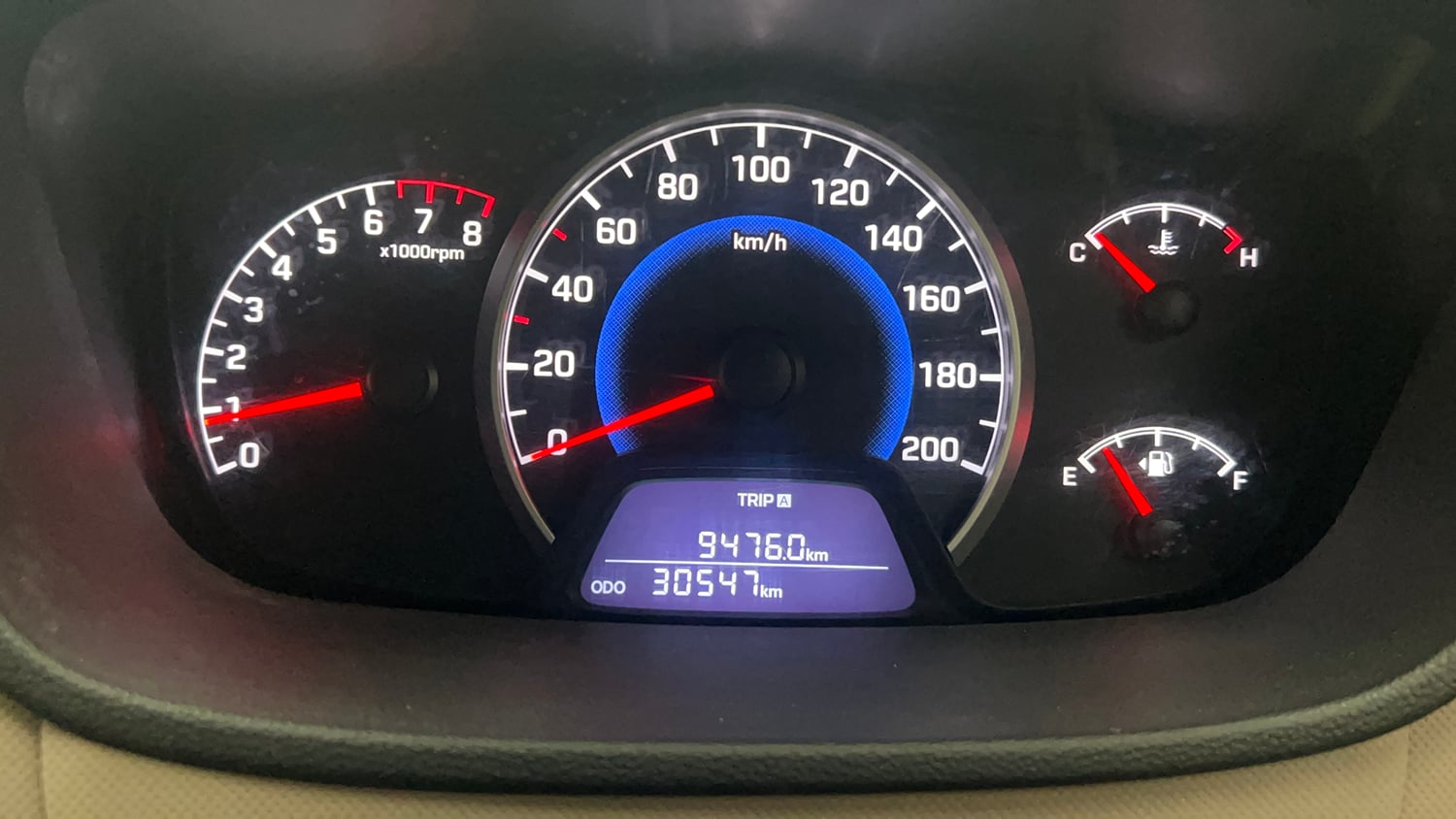Used 2017 Hyundai Grand i10 Sportz 1.2 Kappa VTVT Petrol Manual interior CLUSTERMETER VIEW