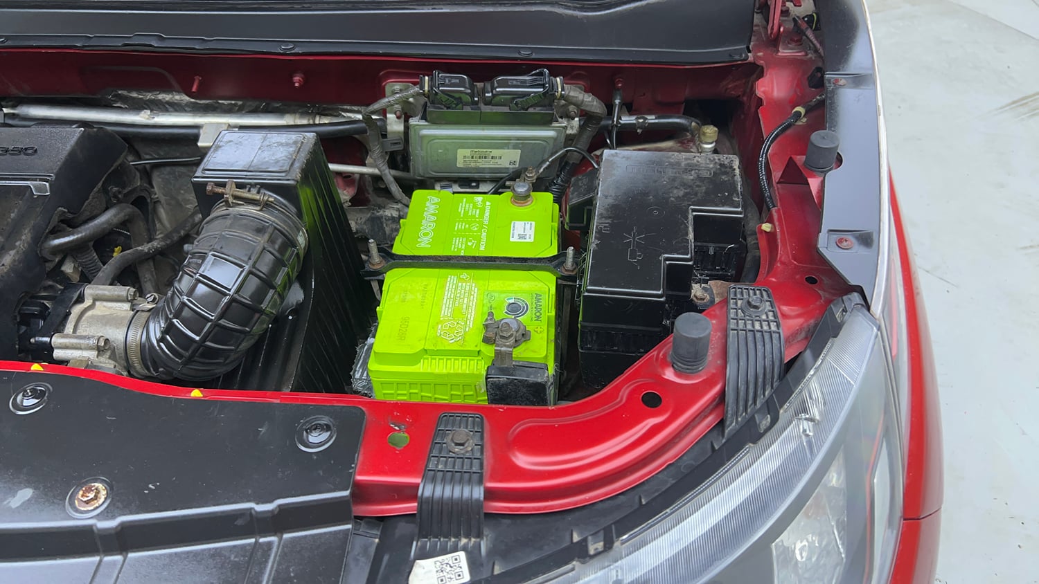 Used 2017 Mahindra KUV100 K6 6 STR Petrol Manual engine ENGINE LEFT SIDE VIEW