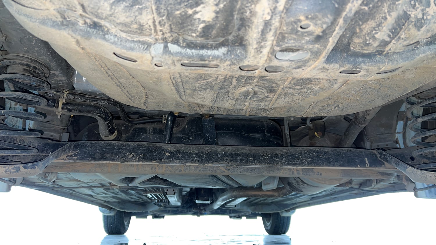 Used 2024 honda Amaze 2nd Generation VX 1.2 Petrol MT Petrol Manual extra REAR UNDERBODY VIEW (TAKEN FROM REAR)