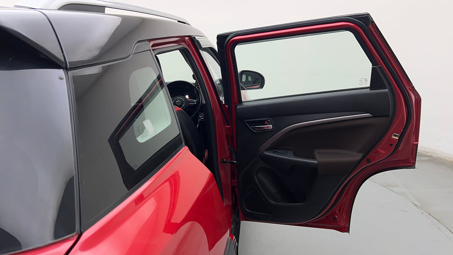 Used 2023 Maruti Suzuki Brezza Zxi Dual Tone Petrol Manual interior RIGHT REAR DOOR OPEN VIEW