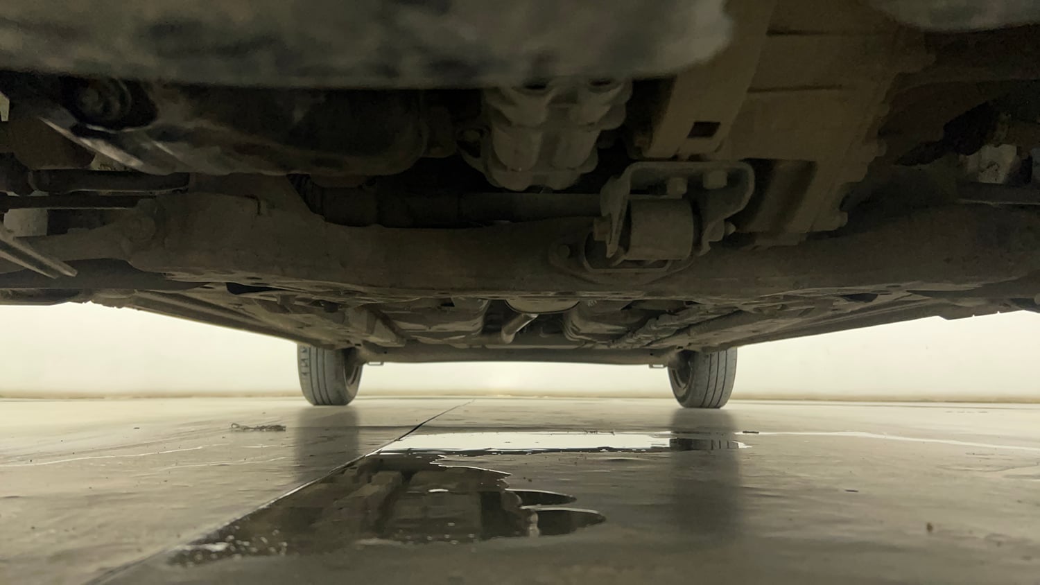 Used 2015 Hyundai Grand i10 Magna 1.2 Kappa VTVT Petrol Manual extra FRONT LEFT UNDERBODY VIEW