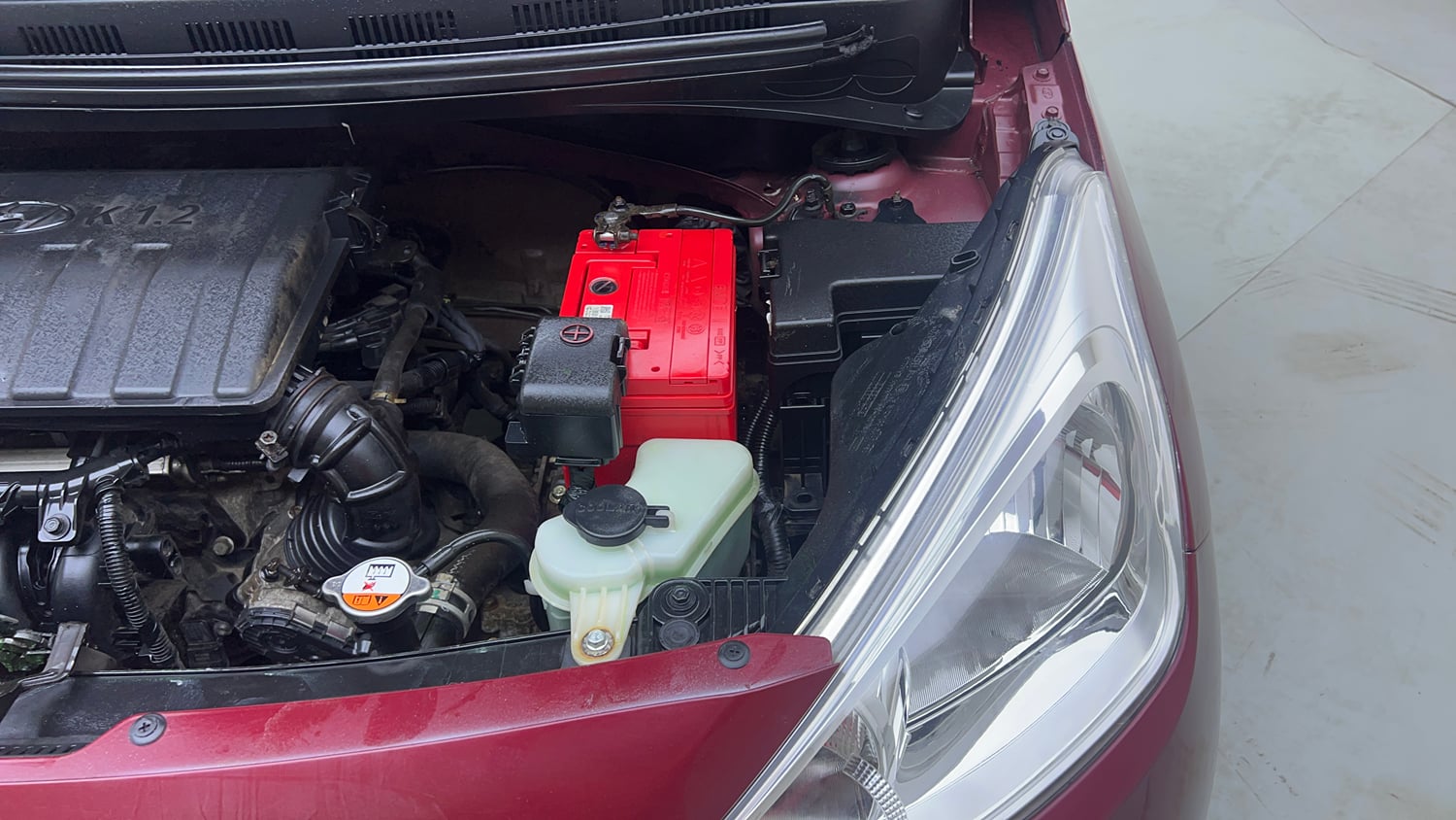 Used 2015 Hyundai Grand i10 Sportz 1.2 Kappa VTVT Petrol Manual engine ENGINE LEFT SIDE VIEW
