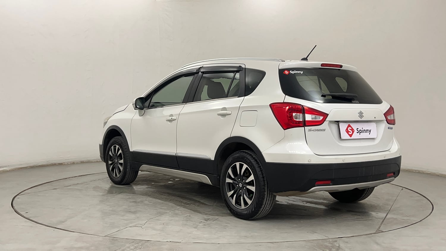 Used 2021 Maruti Suzuki S-Cross Alpha Petrol Manual exterior LEFT REAR CORNER VIEW