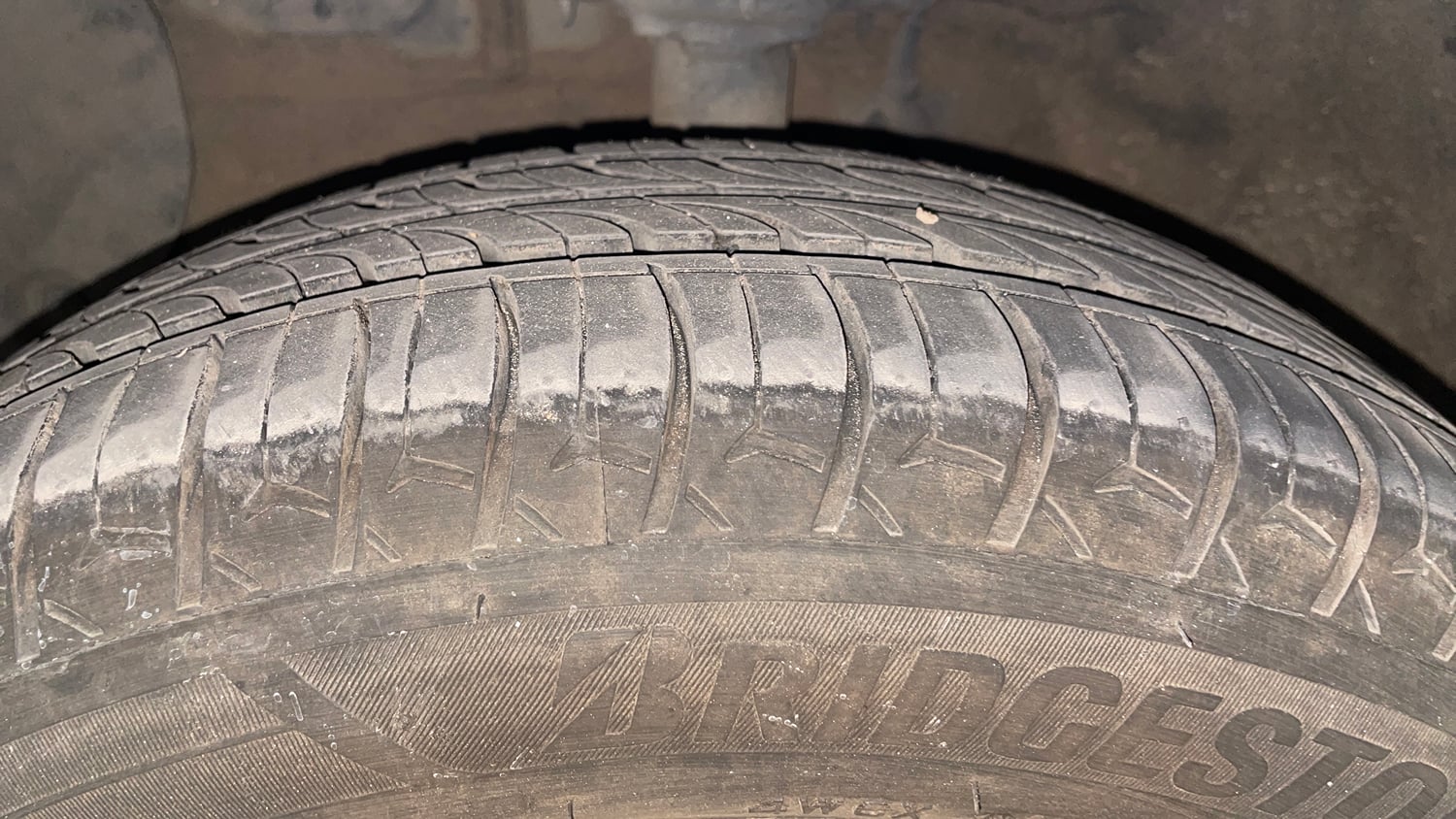 Used 2019 Hyundai Grand i10 Sportz 1.2 Kappa VTVT Petrol Manual tyres LEFT FRONT TYRE TREAD VIEW