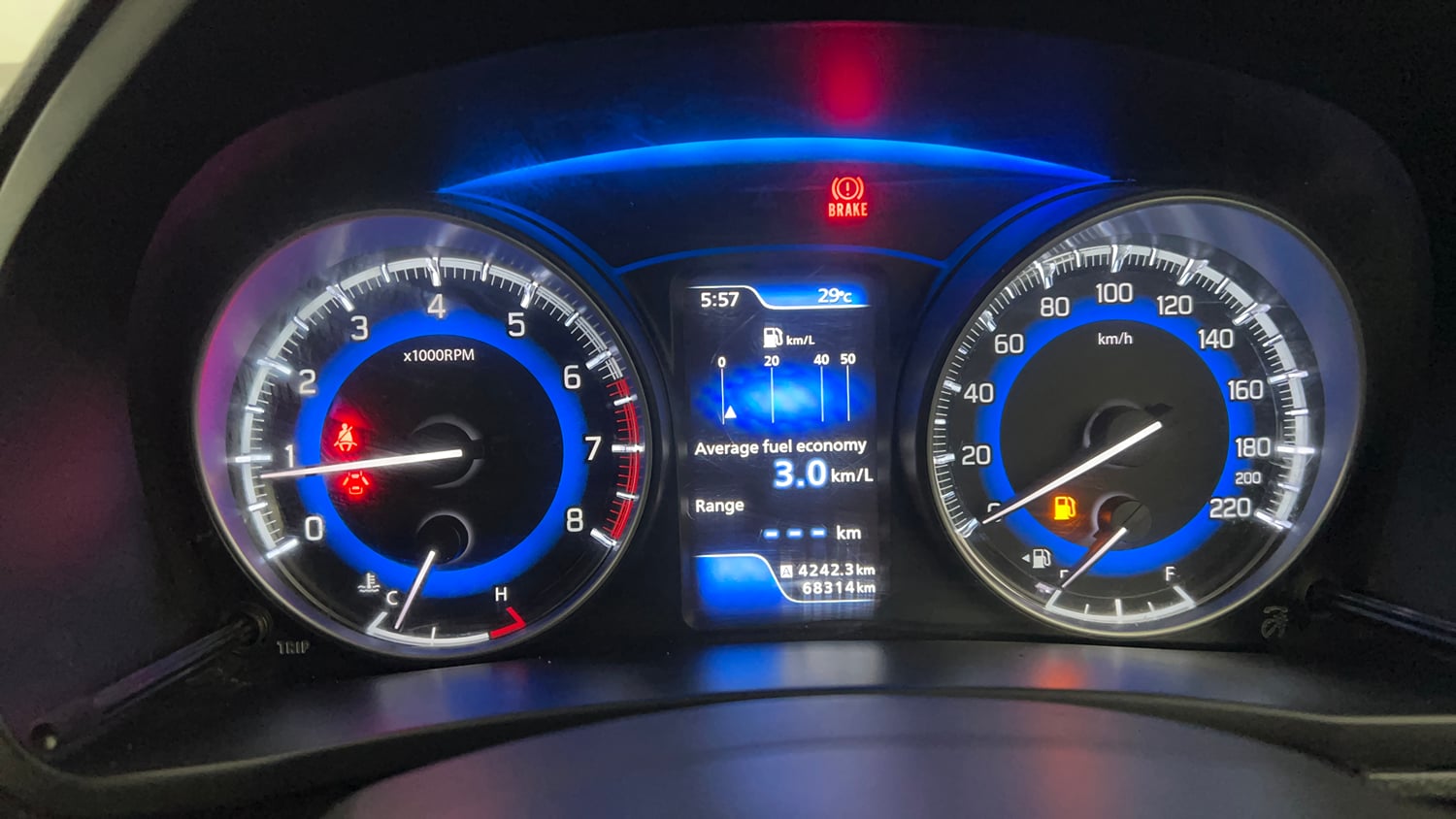 Used 2020 Maruti Suzuki Baleno Zeta Petrol Manual interior CLUSTERMETER VIEW