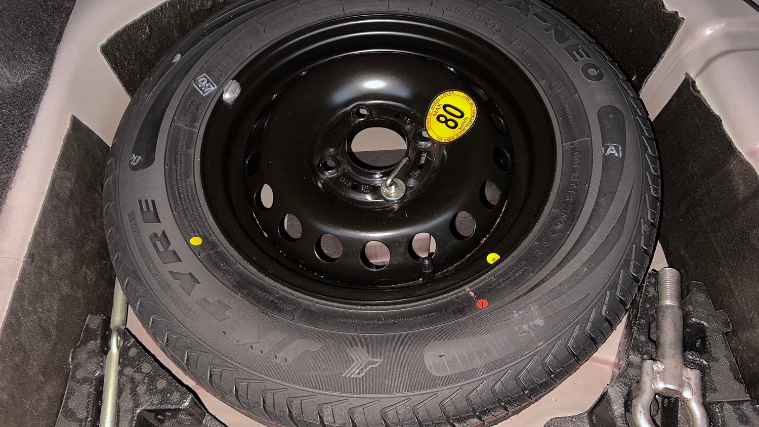 Used 2021 Tata Tigor XZA Plus Petrol Automatic tyres SPARE TYRE VIEW