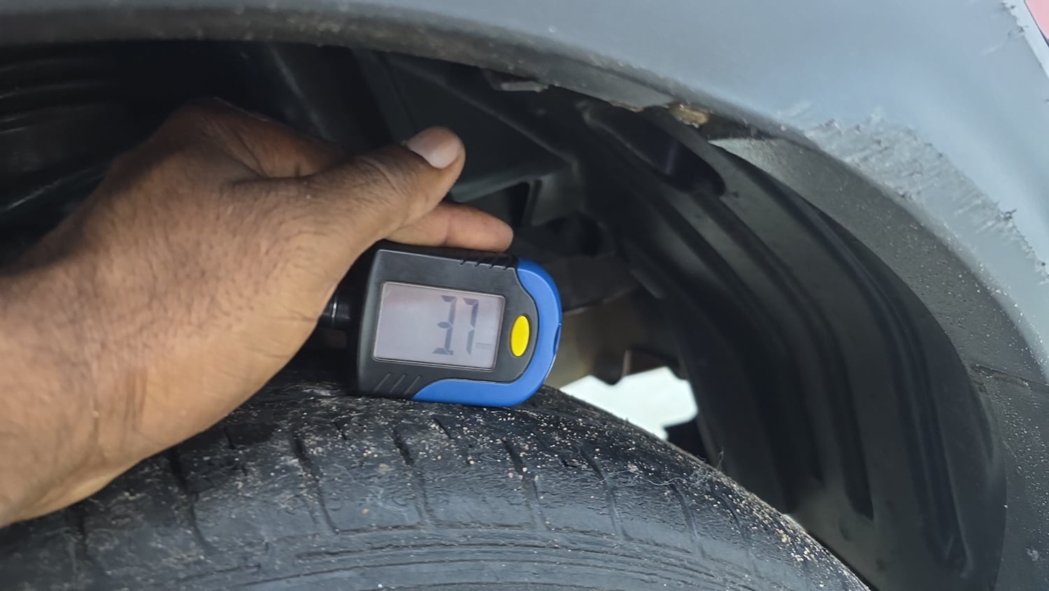 Used 2021 Tata Tiago NRG XZ MT Petrol Manual tyres LEFT REAR TYRE TREAD VIEW
