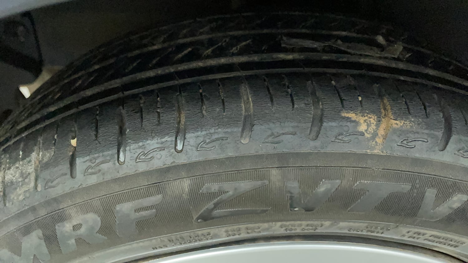 Used 2024 Hyundai Grand i10 Nios Corporate1.2 Kappa Petrol Manual tyres RIGHT REAR TYRE TREAD VIEW