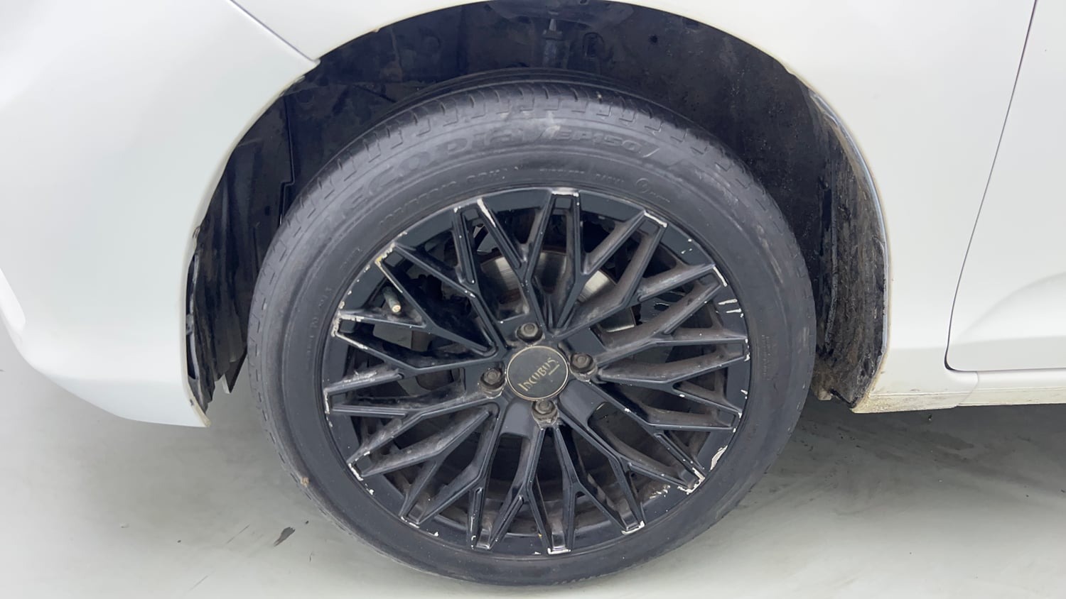 Used 2019 Honda Amaze 1.2 S CVT Petrol Petrol Automatic tyres LEFT FRONT TYRE RIM VIEW