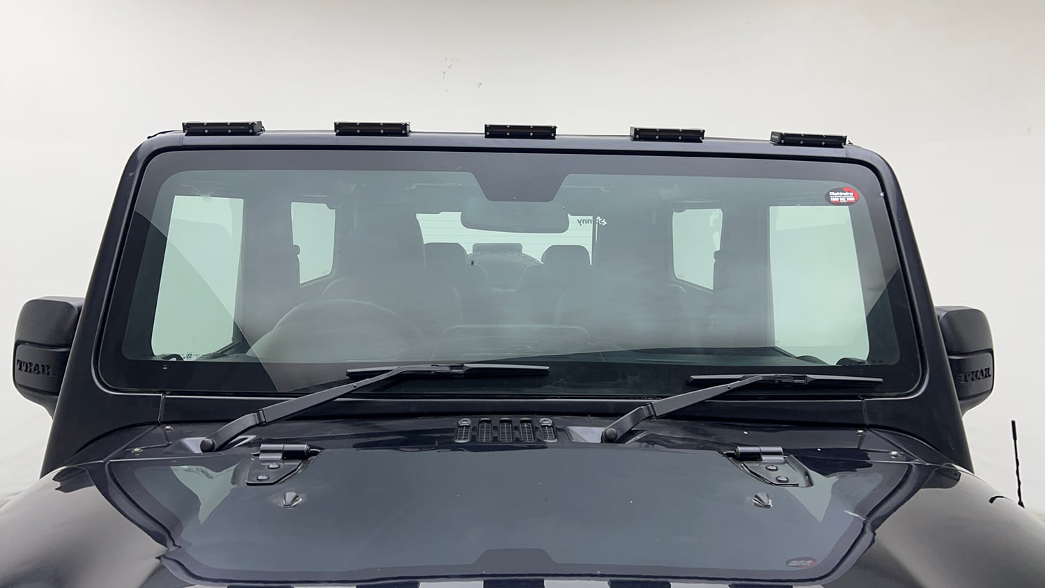 Used 2022 mahindra Thar LX Hard Top Petrol AT 4WD Petrol Automatic exterior FRONT WINDSHIELD VIEW