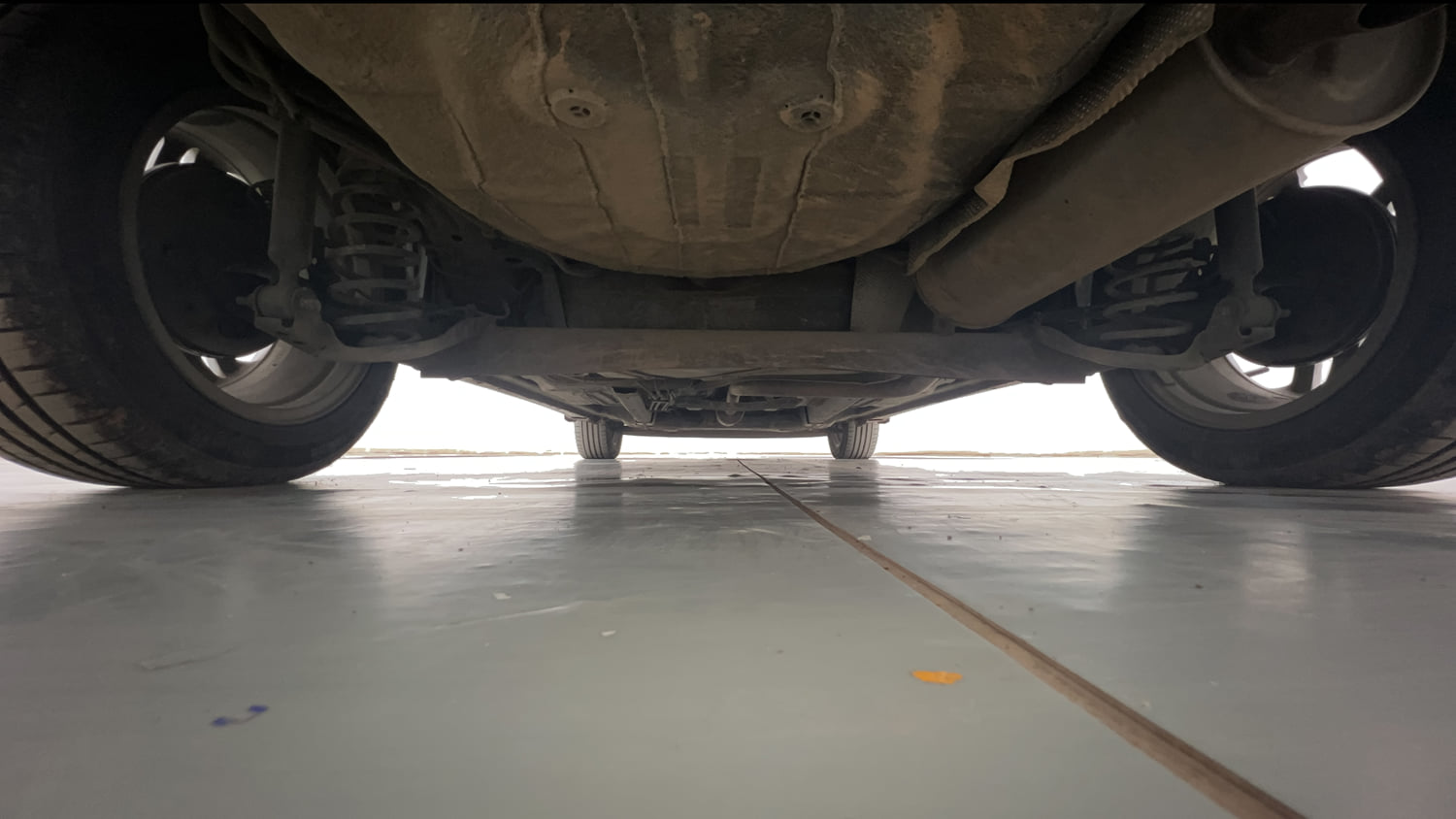Used 2017 Ford Figo Aspire Titanium 1.2 Ti-VCT Sports Edition Petrol Manual extra REAR UNDERBODY VIEW (TAKEN FROM REAR)