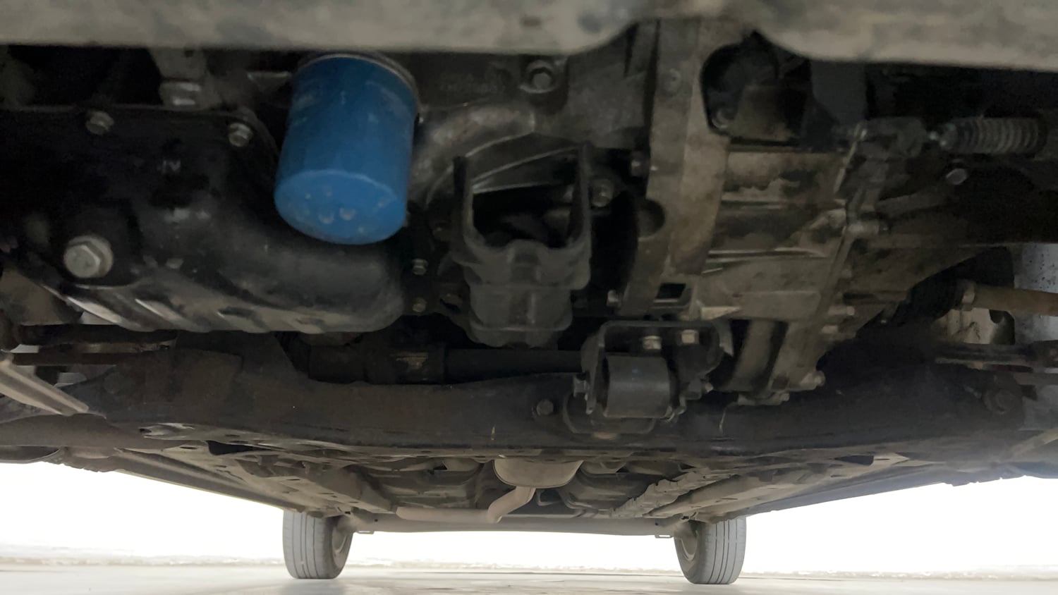 Used 2015 Hyundai Xcent SX 1.2 Petrol Manual extra FRONT LEFT UNDERBODY VIEW