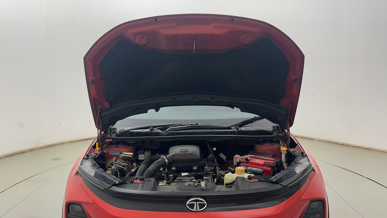Used 2023 Tata Nexon Fearless 1.2 Revotron Petrol 6MT DT Petrol Manual engine ENGINE & BONNET OPEN FRONT VIEW