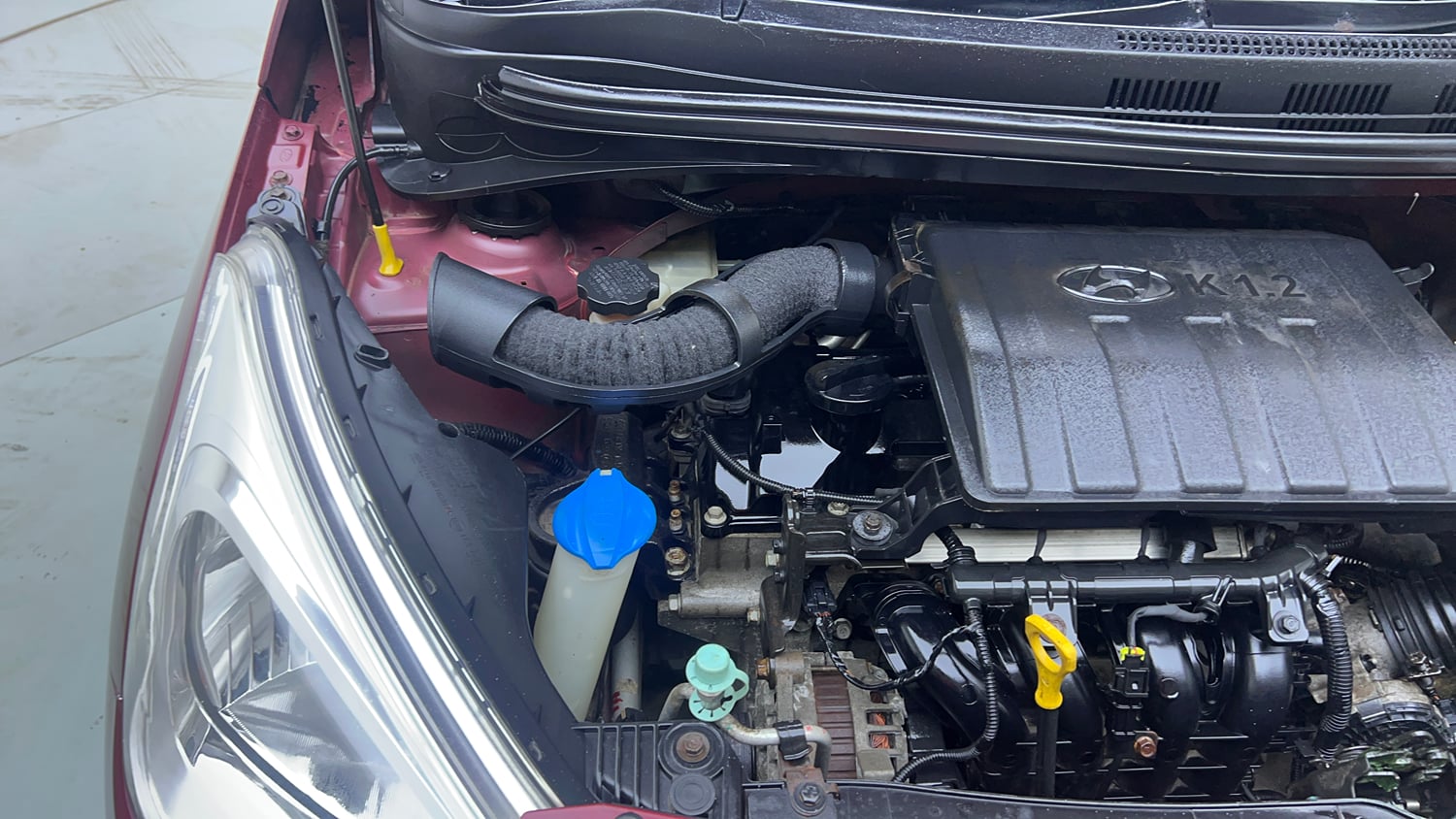 Used 2015 Hyundai Grand i10 Sportz 1.2 Kappa VTVT Petrol Manual engine ENGINE RIGHT SIDE VIEW