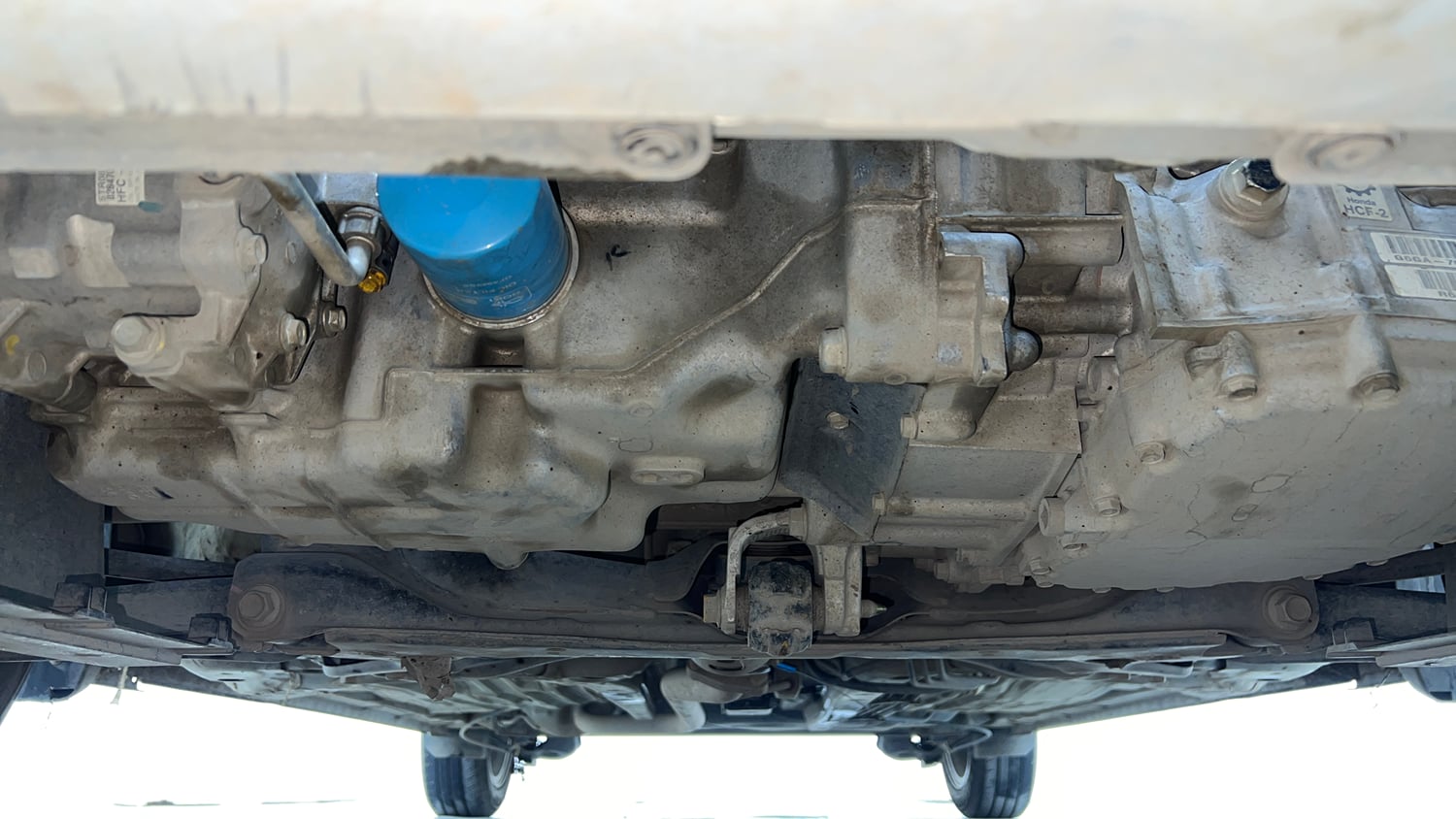 Used 2024 honda Amaze 2nd Generation VX 1.2 Petrol CVT Petrol Automatic extra FRONT LEFT UNDERBODY VIEW