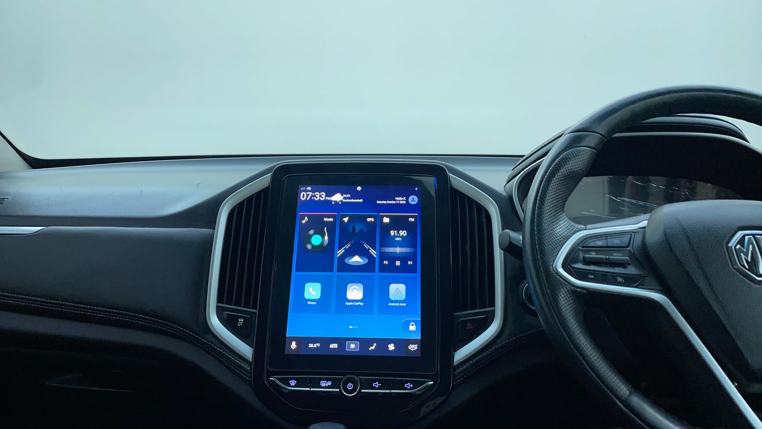 Used 2020 MG Motors Hector Sharp 1.5 DCT Petrol Petrol Automatic interior MUSIC SYSTEM & AC CONTROL VIEW