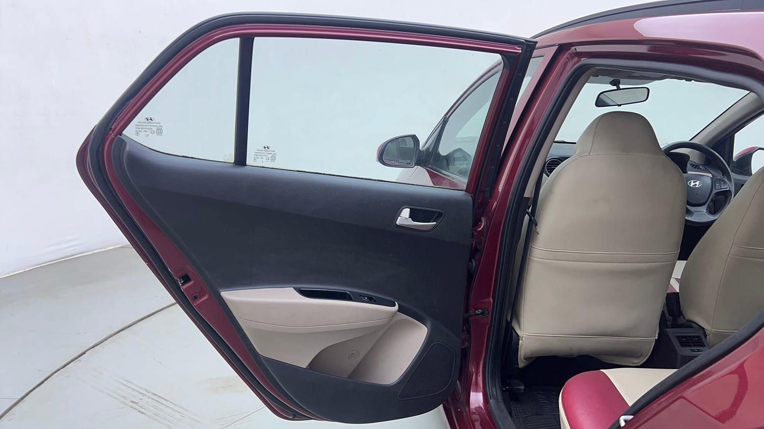Used 2015 Hyundai Grand i10 Sportz 1.2 Kappa VTVT Petrol Manual interior LEFT REAR DOOR OPEN VIEW