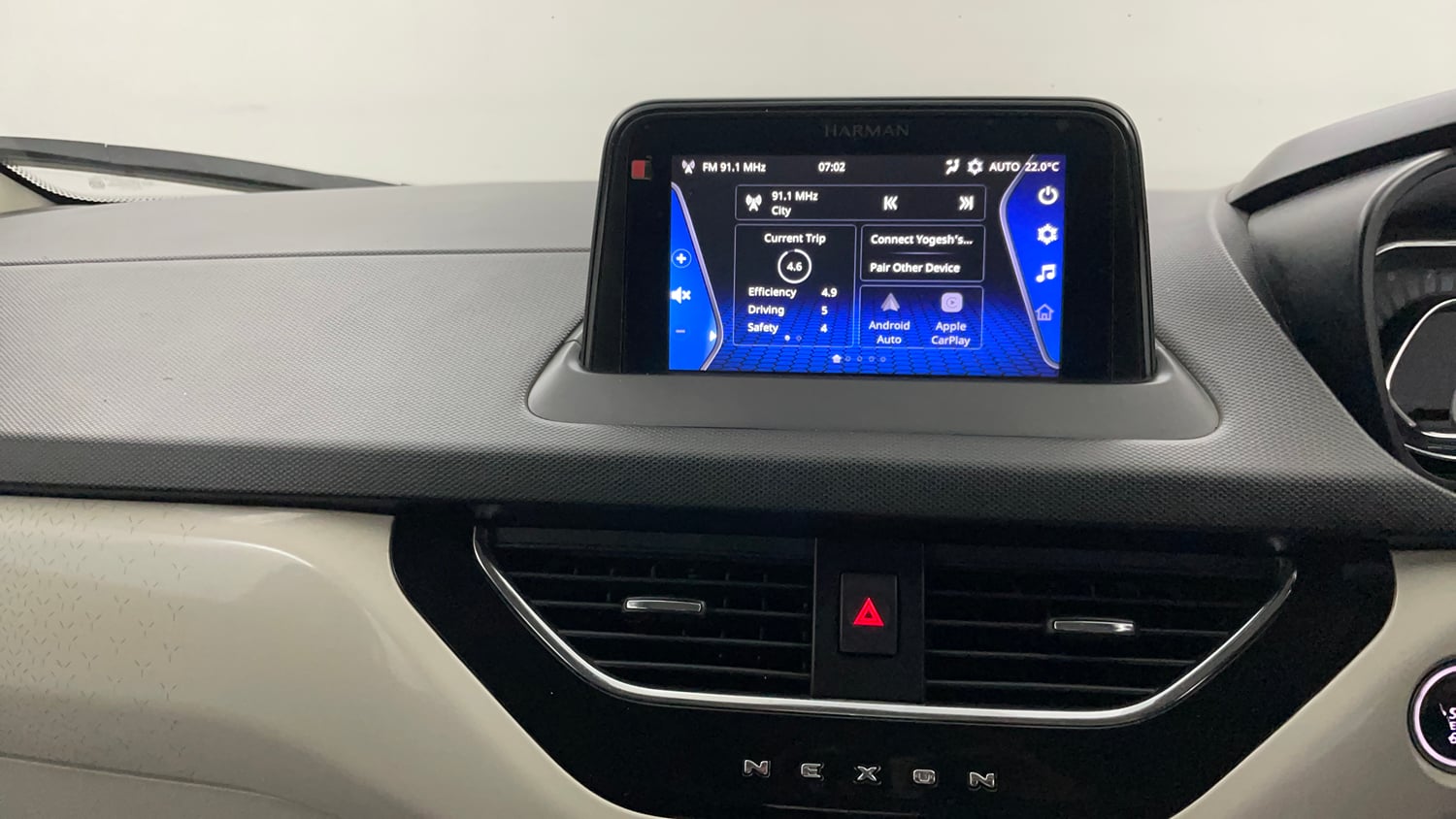 Used 2021 Tata Nexon XZ Plus Petrol Manual interior MUSIC SYSTEM & AC CONTROL VIEW