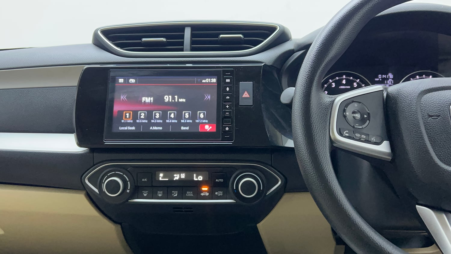 Used 2024 honda Amaze 2nd Generation VX 1.2 Petrol MT Petrol Manual interior MUSIC SYSTEM & AC CONTROL VIEW