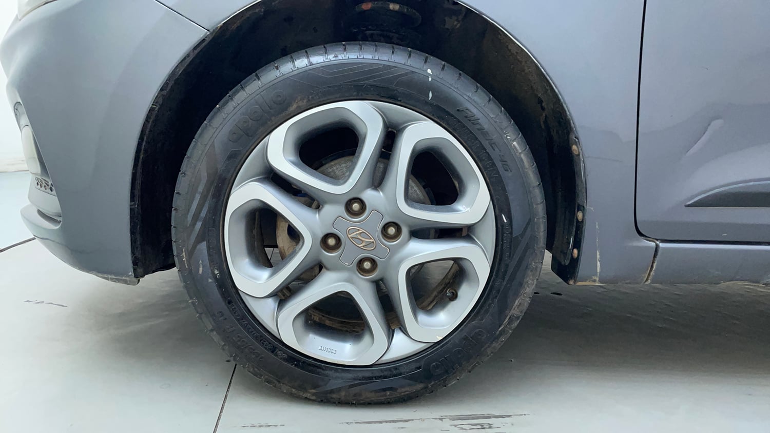 Used 2019 Hyundai Elite i20 Asta 1.2 (O) Petrol Manual tyres LEFT FRONT TYRE RIM VIEW