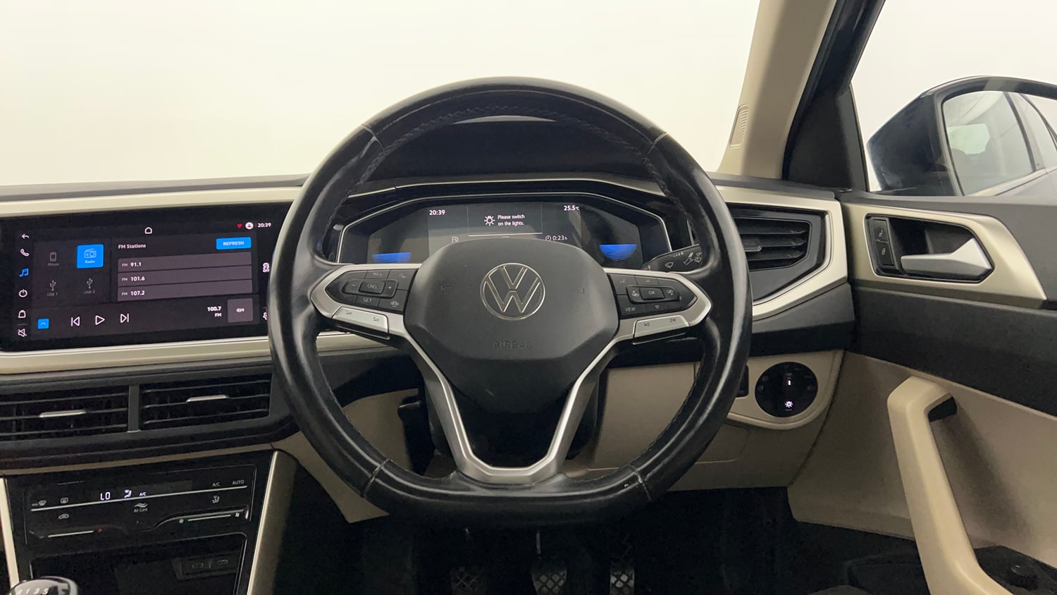 Used 2023 Volkswagen Virtus Topline 1.0 TSI MT Petrol Manual interior STEERING VIEW