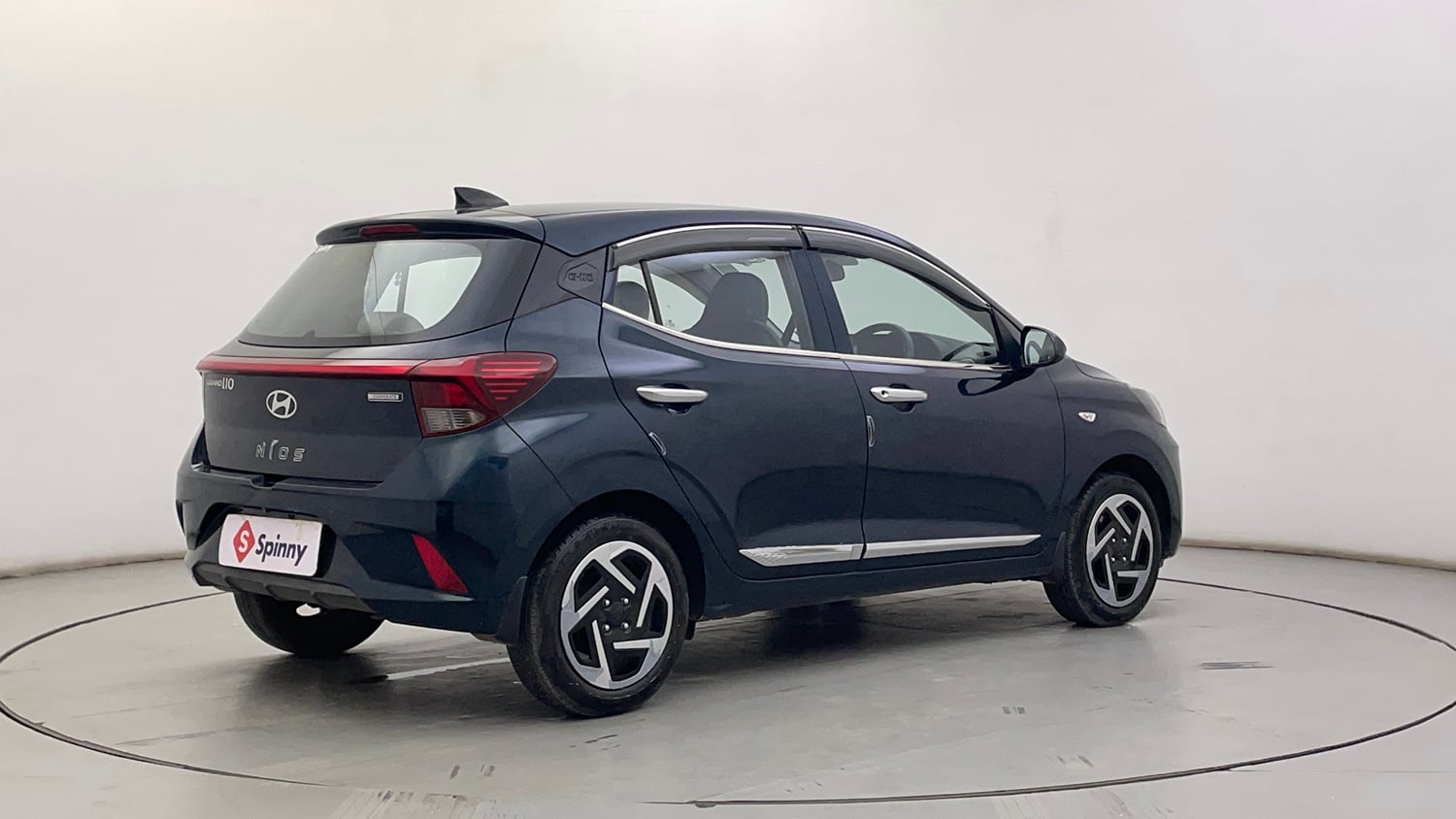 Used 2024 Hyundai Grand i10 Nios Corporate1.2 Kappa Petrol Manual exterior RIGHT REAR CORNER VIEW