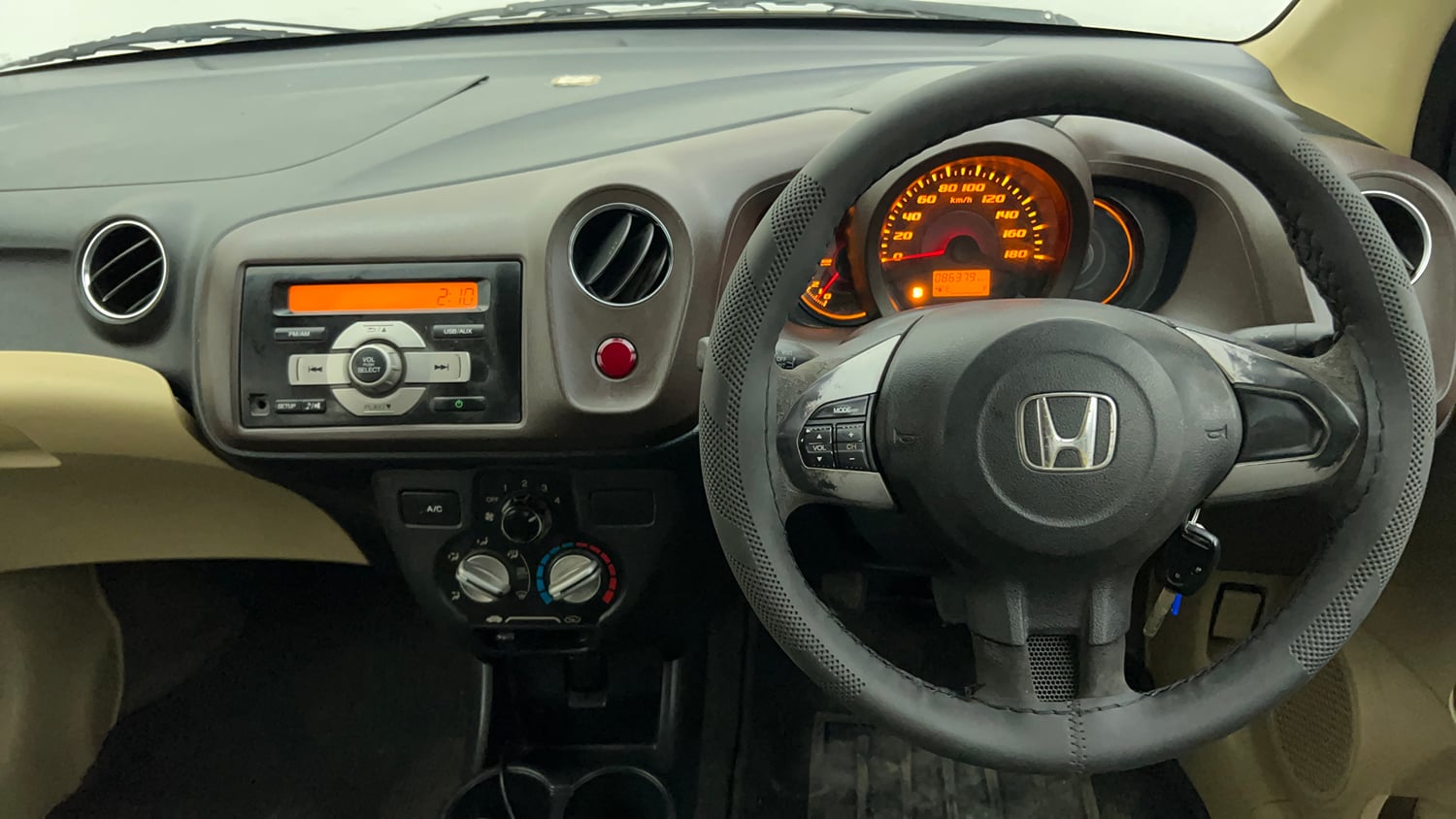 Used 2013 Honda Amaze 1.2 S i-VTEC Petrol Manual interior STEERING VIEW