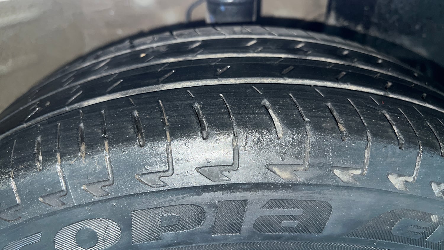 Used 2023 Maruti Suzuki Celerio LXi Petrol Manual tyres RIGHT FRONT TYRE TREAD VIEW