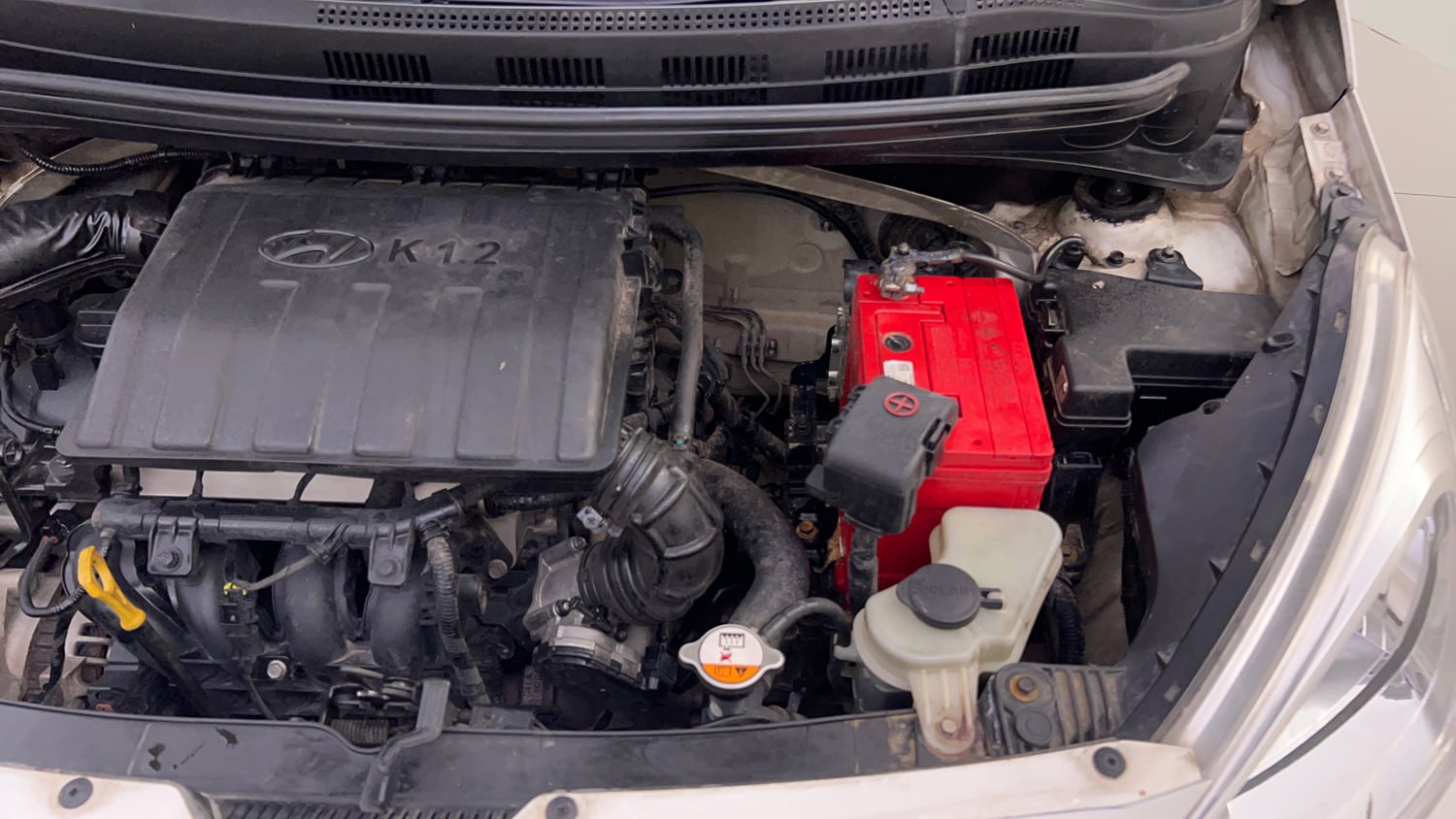 Used 2014 Hyundai Grand i10 Sportz 1.2 Kappa VTVT Petrol Manual engine ENGINE LEFT SIDE VIEW