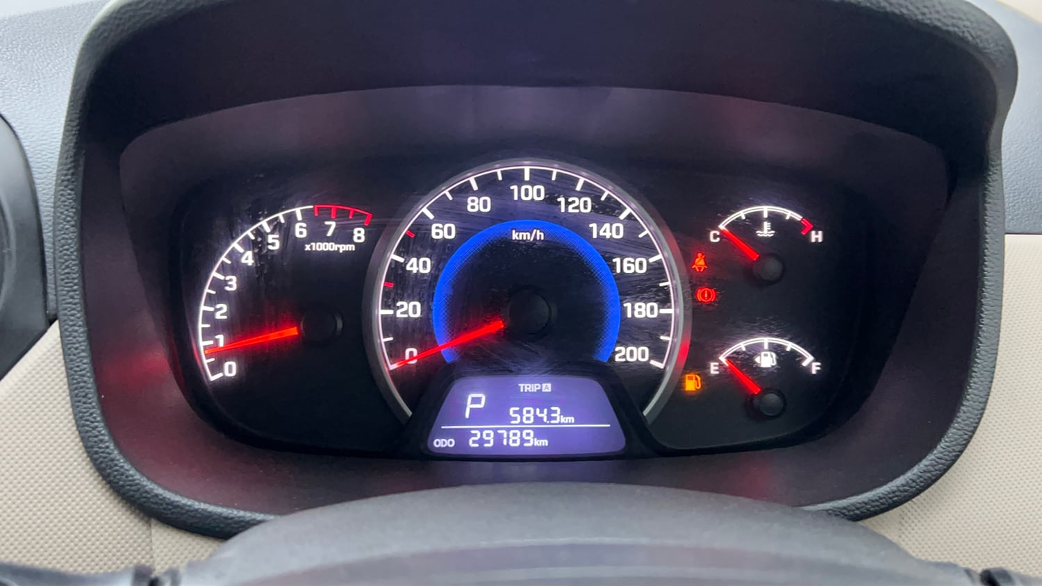 Used 2018 Hyundai Grand i10 Sportz (O) AT 1.2 Kappa VTVT Petrol Automatic interior CLUSTERMETER VIEW