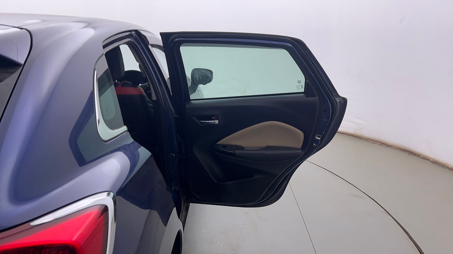 Used 2023 Toyota Glanza V AMT Petrol Automatic interior RIGHT REAR DOOR OPEN VIEW