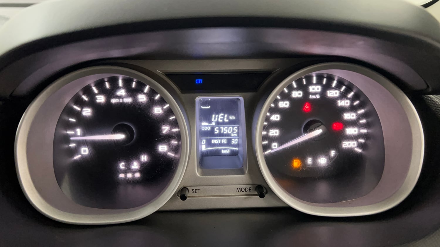 Used 2016 Tata Tiago Revotron XZ Petrol Manual interior CLUSTERMETER VIEW