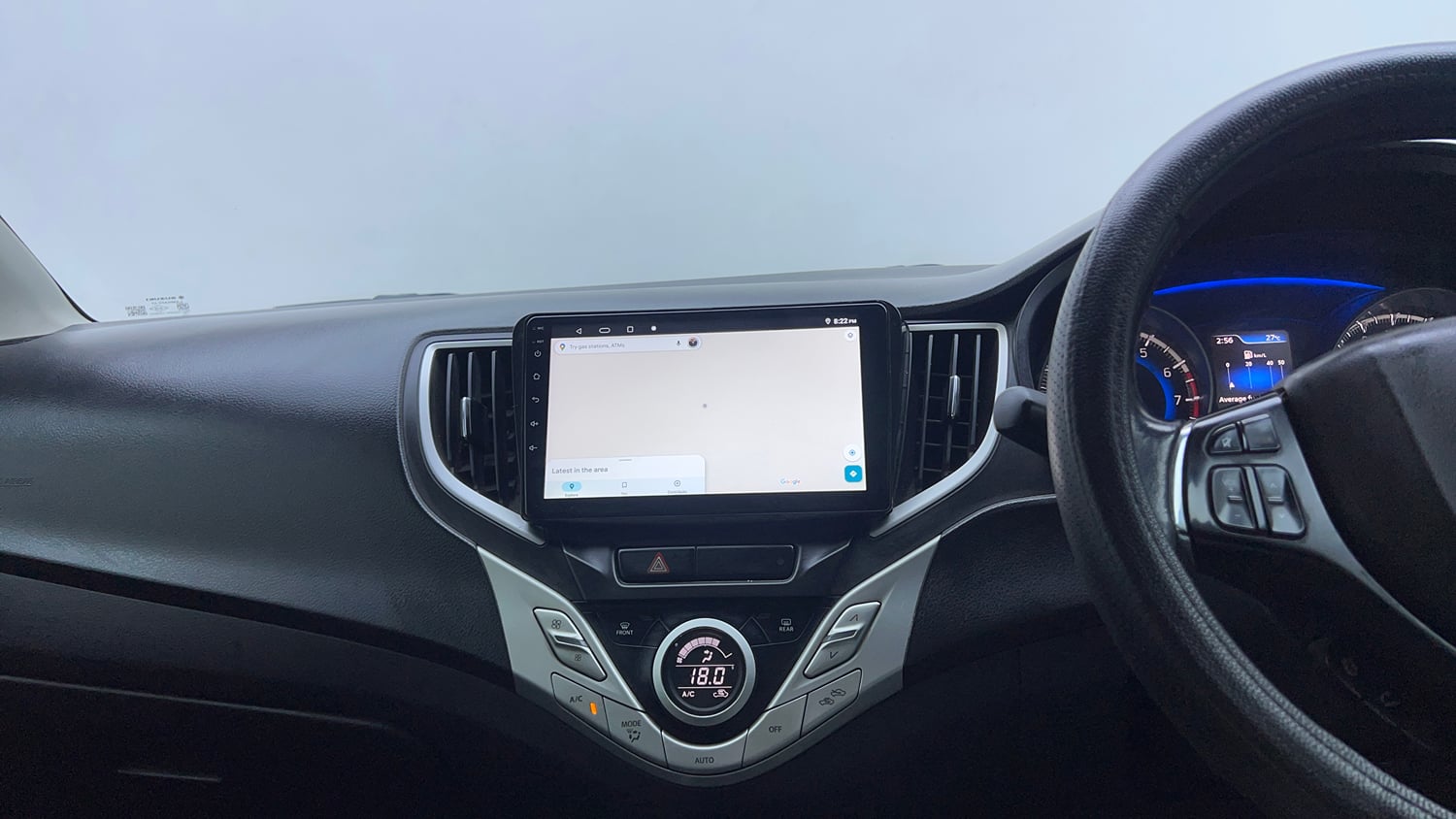 Used 2016 Maruti Suzuki Baleno Zeta 1.2 AT Petrol Automatic interior MUSIC SYSTEM & AC CONTROL VIEW