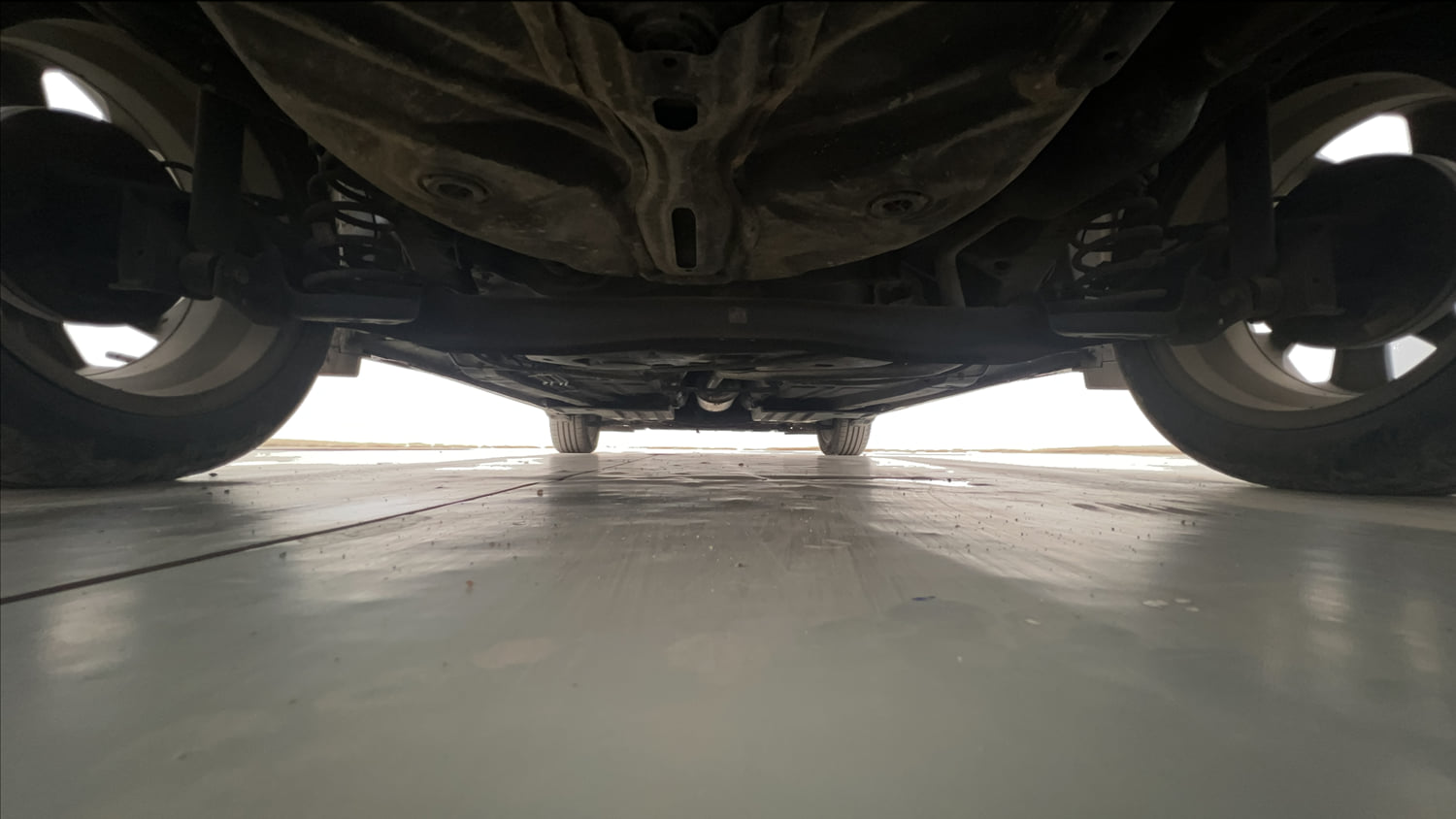Used 2023 Toyota Glanza V AMT Petrol Automatic extra REAR UNDERBODY VIEW (TAKEN FROM REAR)