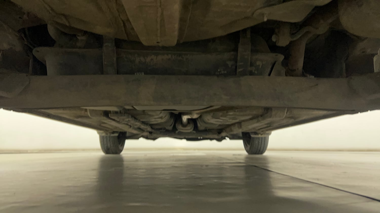 Used 2015 Hyundai Grand i10 Magna 1.2 Kappa VTVT Petrol Manual extra REAR UNDERBODY VIEW (TAKEN FROM REAR)