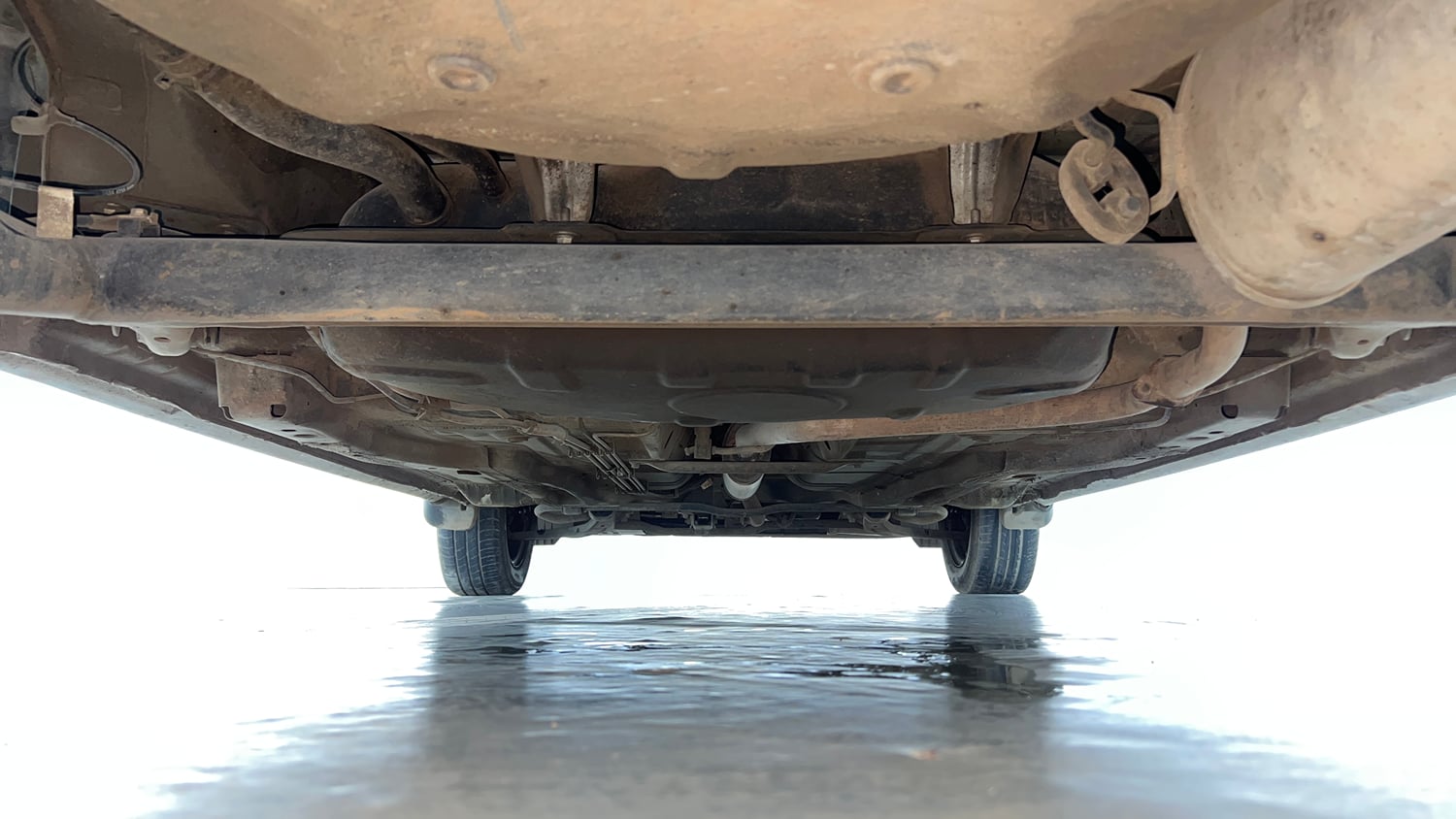 Used 2021 Tata Tigor XMA Petrol Automatic extra REAR UNDERBODY VIEW (TAKEN FROM REAR)