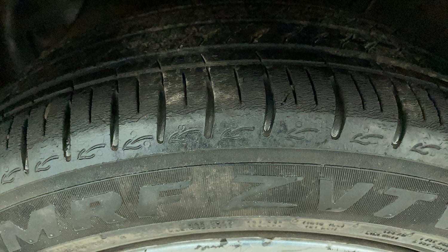 Used 2024 Hyundai Grand i10 Nios Corporate1.2 Kappa Petrol Manual tyres LEFT FRONT TYRE TREAD VIEW
