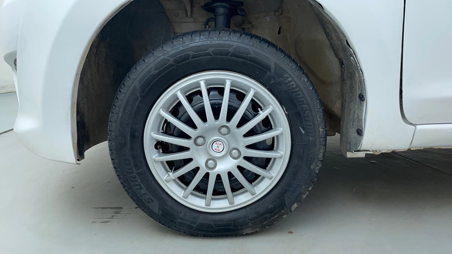 Used 2016 Datsun GO T Petrol Manual tyres LEFT FRONT TYRE RIM VIEW