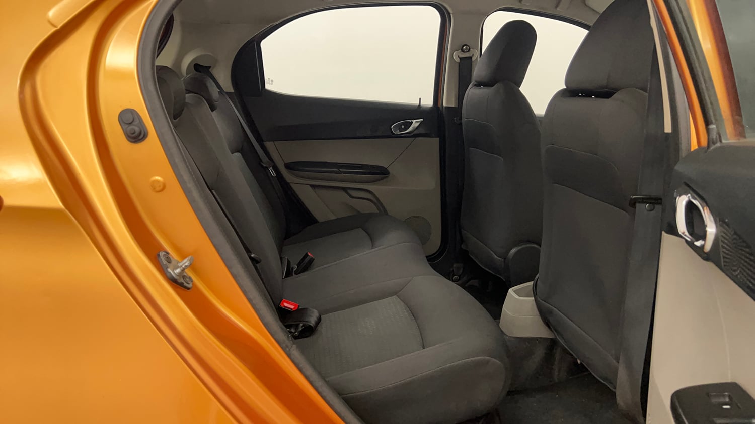 Used 2016 Tata Tiago Revotron XZ Petrol Manual interior RIGHT SIDE REAR DOOR CABIN VIEW