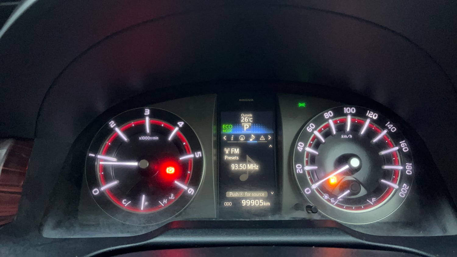 Used 2019 Toyota Innova Crysta Touring Sport Diesel AT Diesel Automatic interior CLUSTERMETER VIEW