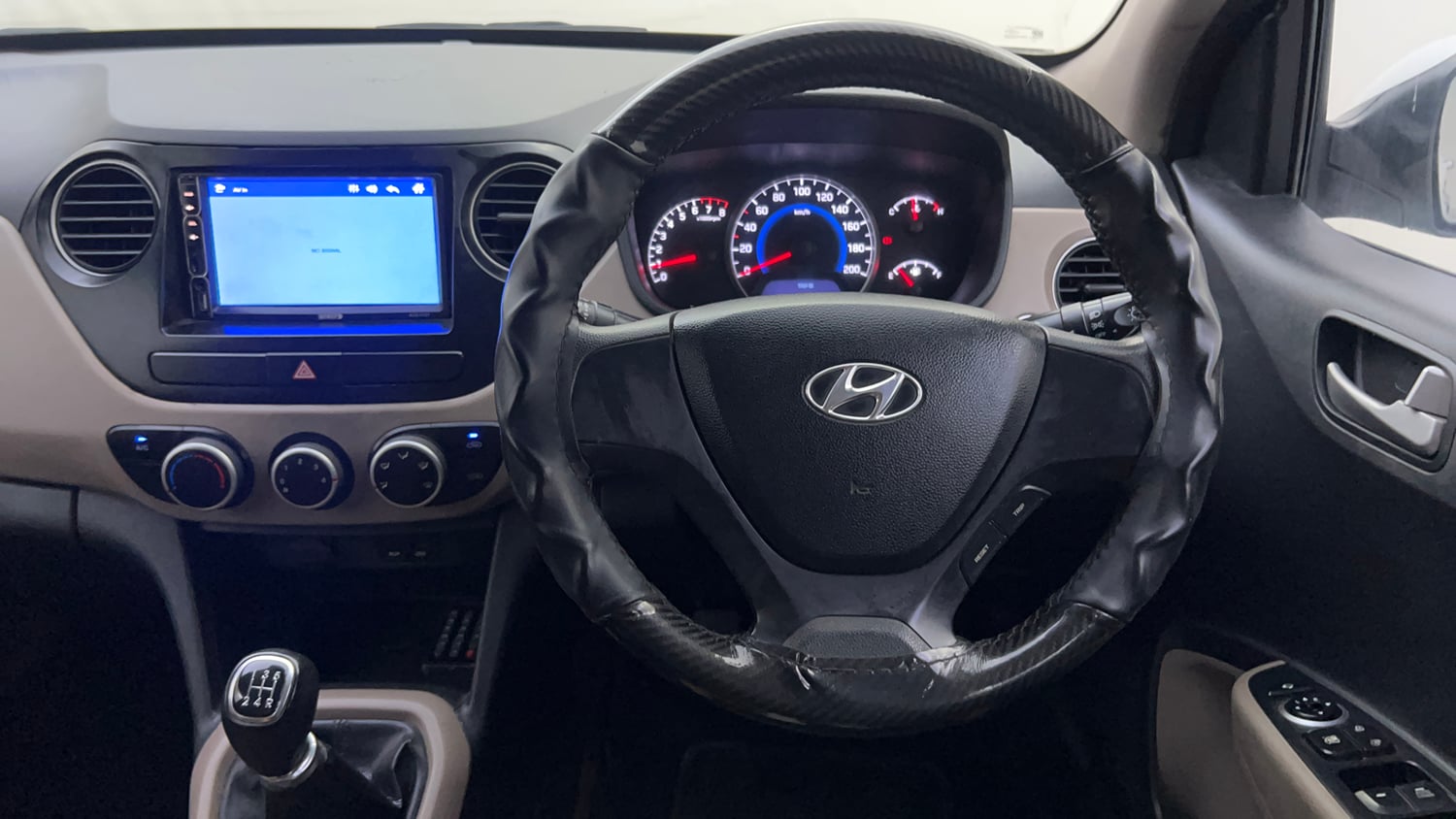 Used 2014 Hyundai Grand i10 Sportz 1.2 Kappa VTVT Petrol Manual interior STEERING VIEW