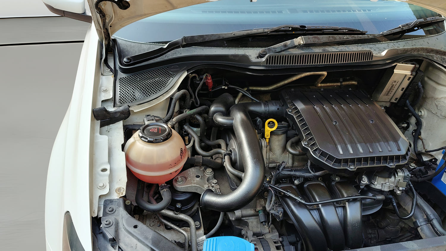 Used 2019 Volkswagen Polo Comfortline 1.0L (P) Petrol Manual engine ENGINE RIGHT SIDE HINGE & APRON VIEW
