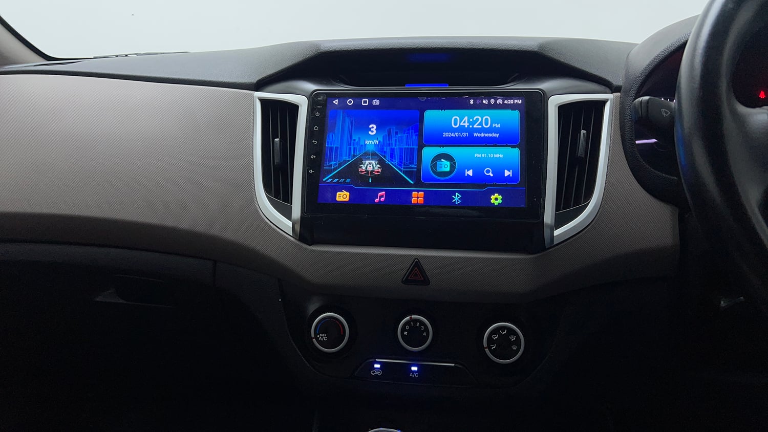 Used 2019 Hyundai Creta EX 1.6 Petrol Petrol Manual interior MUSIC SYSTEM & AC CONTROL VIEW