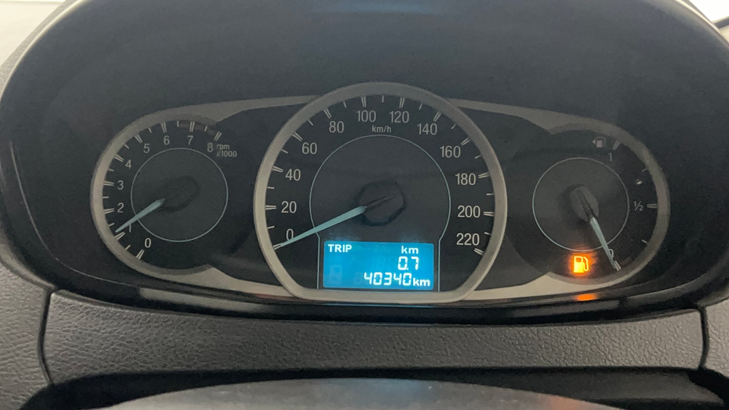 Used 2017 Ford Figo Aspire Titanium 1.2 Ti-VCT Sports Edition Petrol Manual interior CLUSTERMETER VIEW