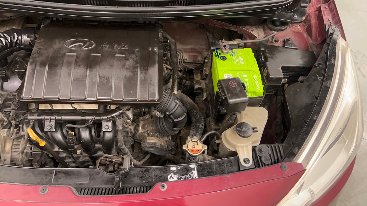 Used 2016 Hyundai Grand i10 Sportz 1.2 Kappa VTVT Petrol Manual engine ENGINE LEFT SIDE VIEW