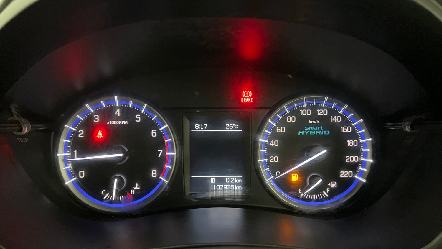 Used 2021 Maruti Suzuki S-Cross Alpha Petrol Manual interior CLUSTERMETER VIEW