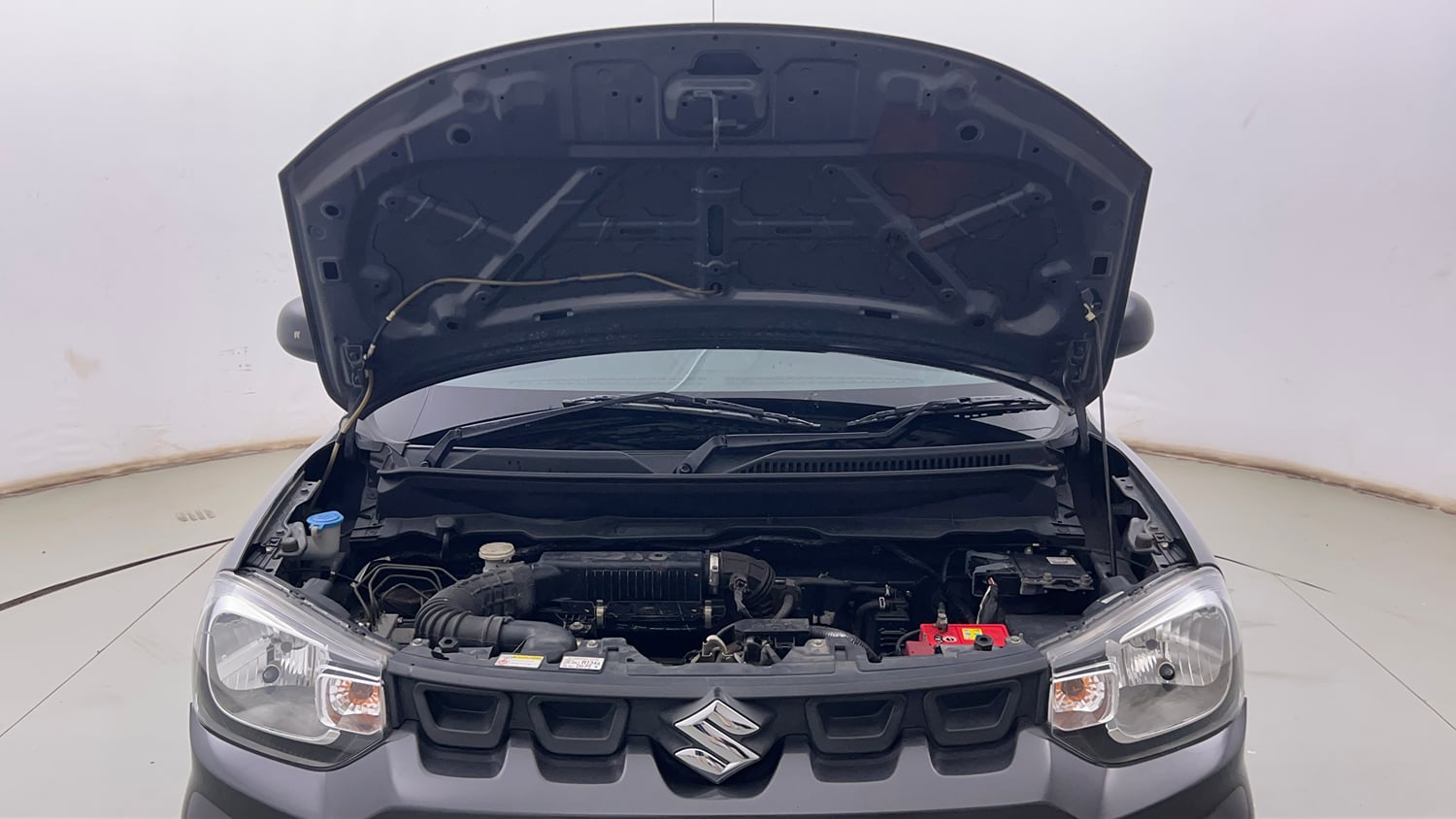 Used 2022 Maruti Suzuki S-Presso VXi (O) Petrol Manual engine ENGINE & BONNET OPEN FRONT VIEW